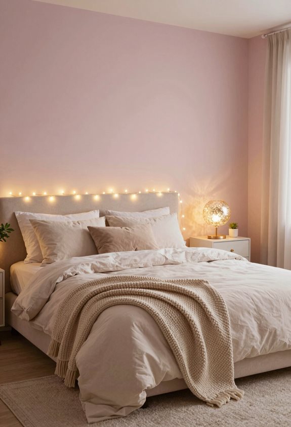 fairy lights enhance bedroom ambiance