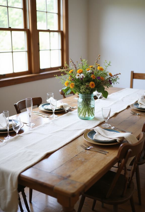 farmhouse inspired table linens