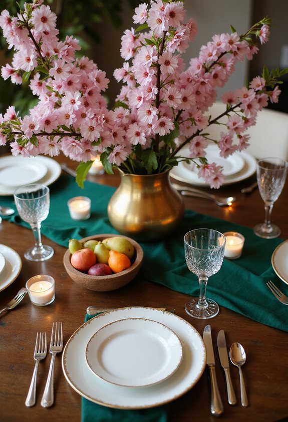 festive kitchen table styling