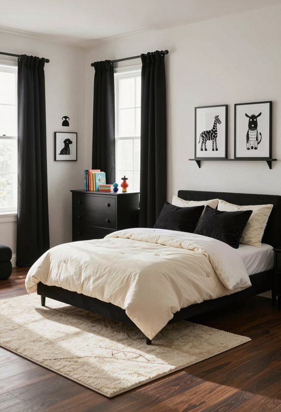 flexible black and cream decor