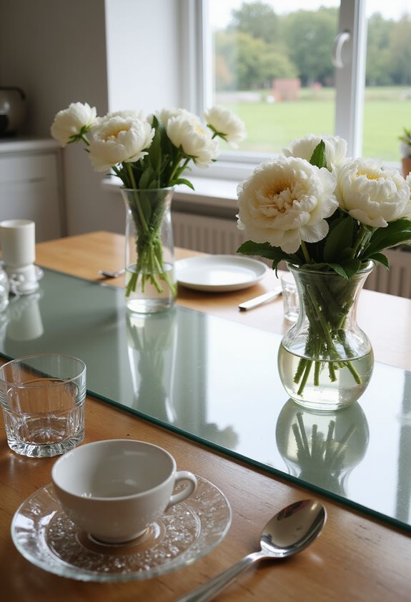 glass and transparent decor