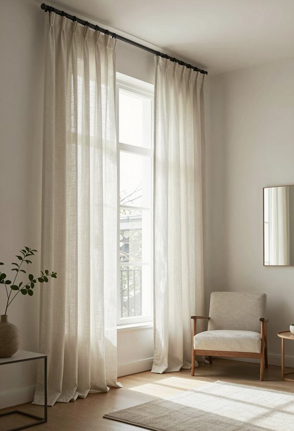 hang curtains high and wide