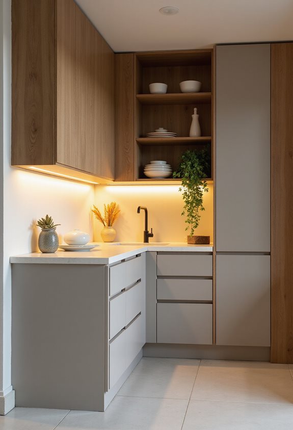 hidden storage for kitchens