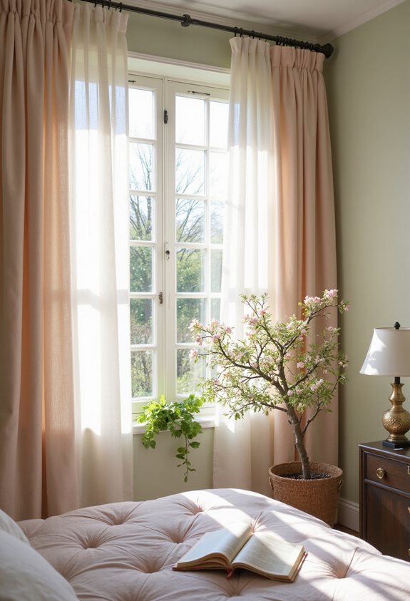 layered curtains for comfort