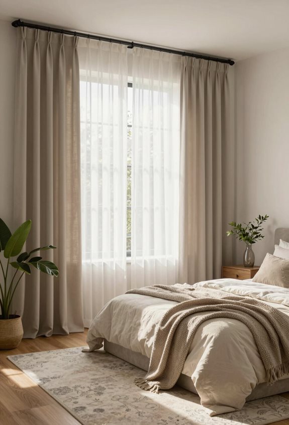 layered curtains for insulation