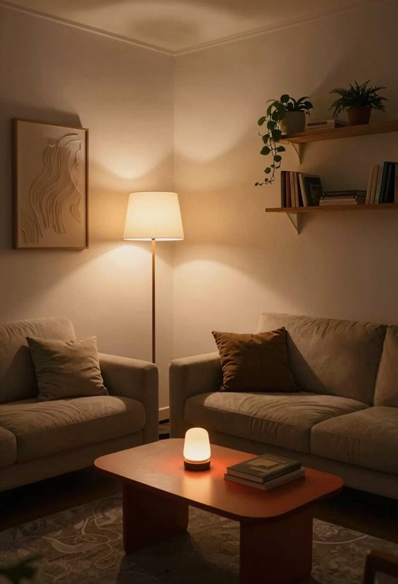 layered lighting for coziness
