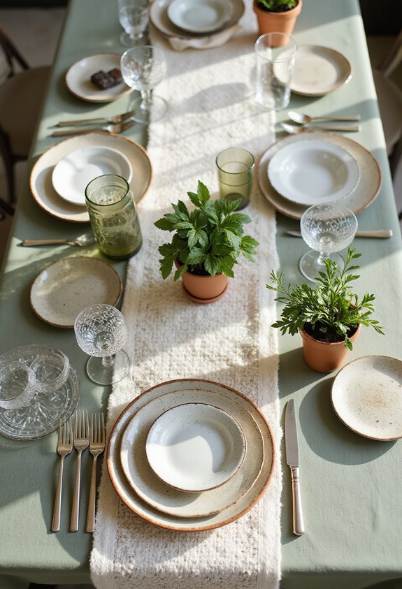 layered textiles for tables
