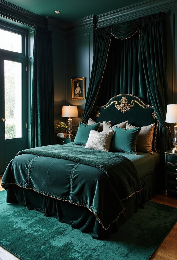 luxurious velvet bedroom comfort