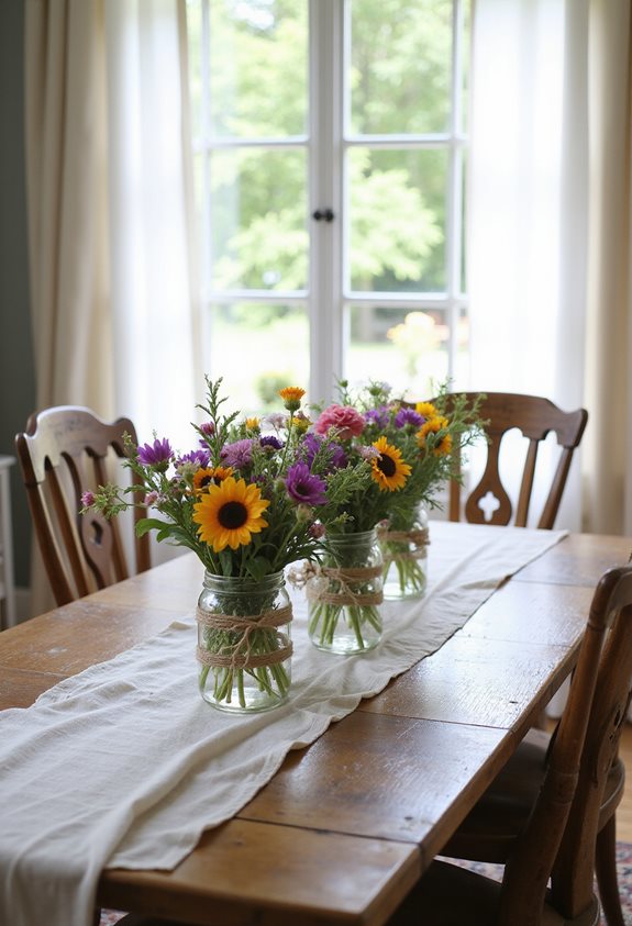 mason jars enhance dining