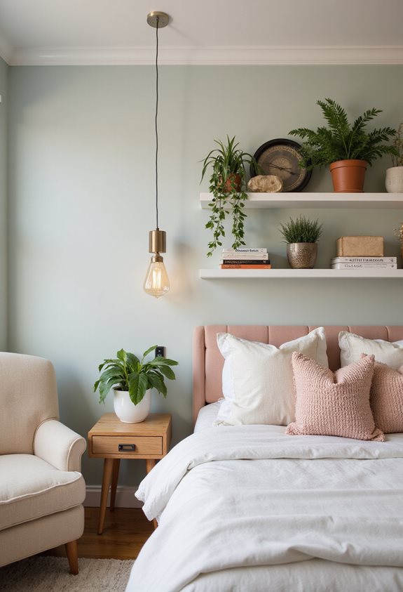 maximize space with shelves