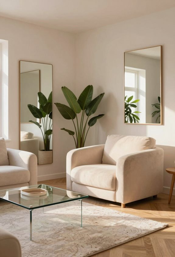 mirrors amplify natural light