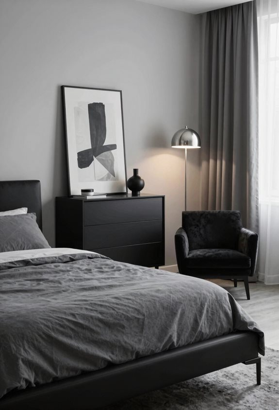 modern contrast with black accents