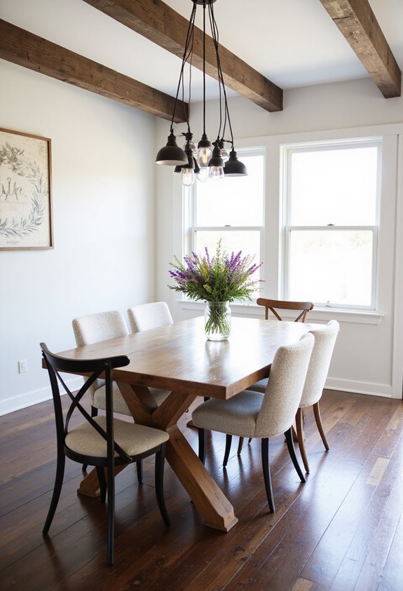 modern rustic dining fusion