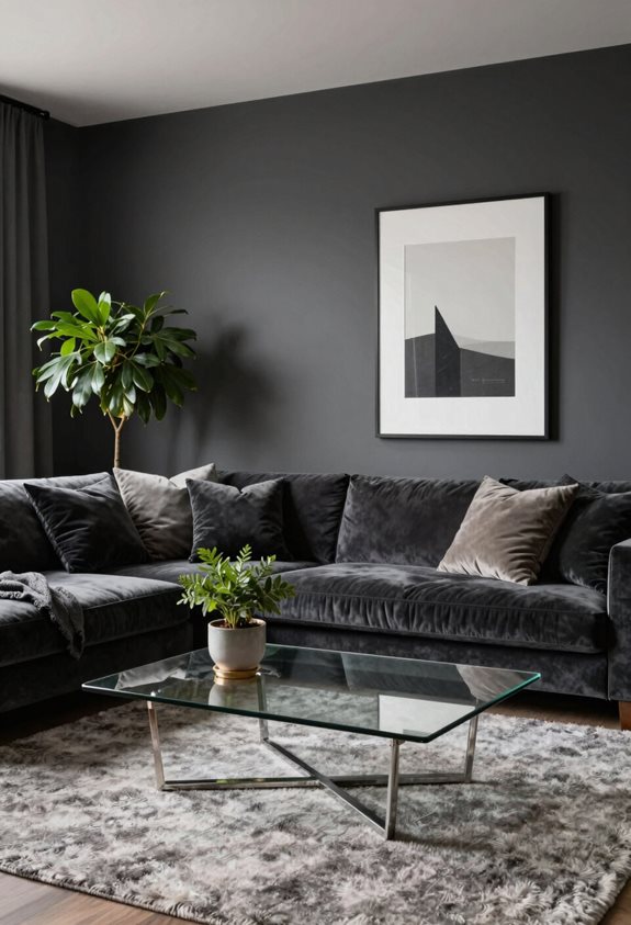 moody charcoal enhances modernity