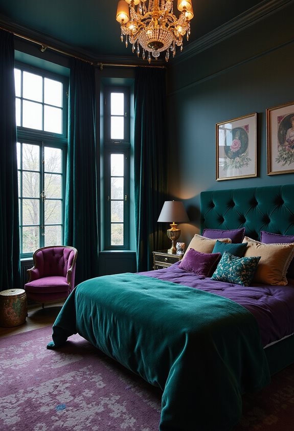 moody jewel tones decor