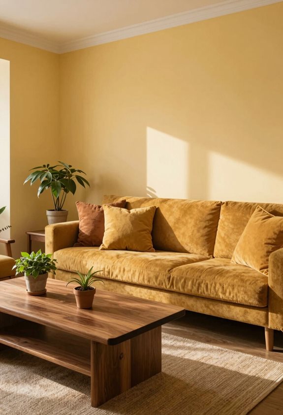 mustard and walnut harmony