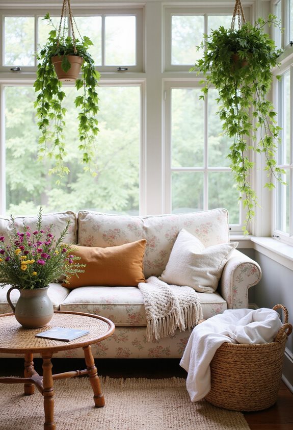 natural decor with plants