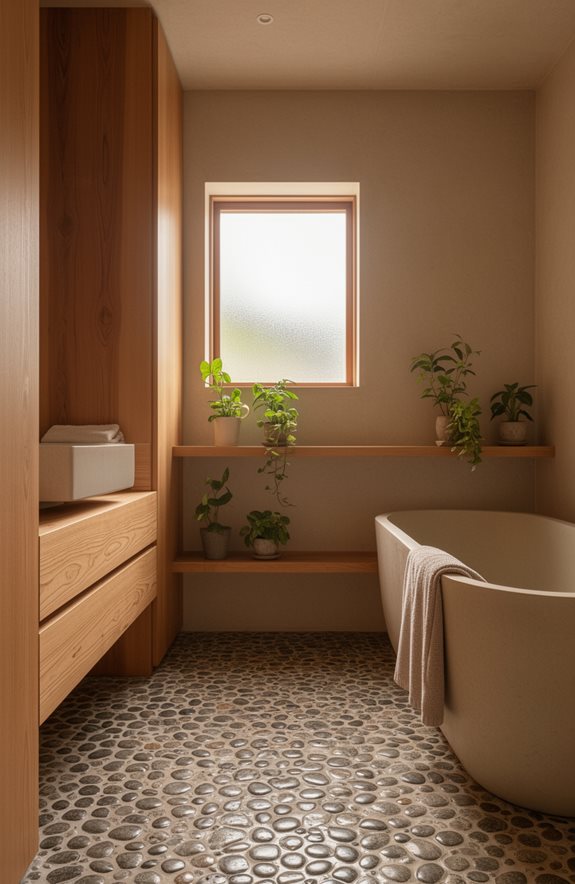 natural warmth in bathrooms