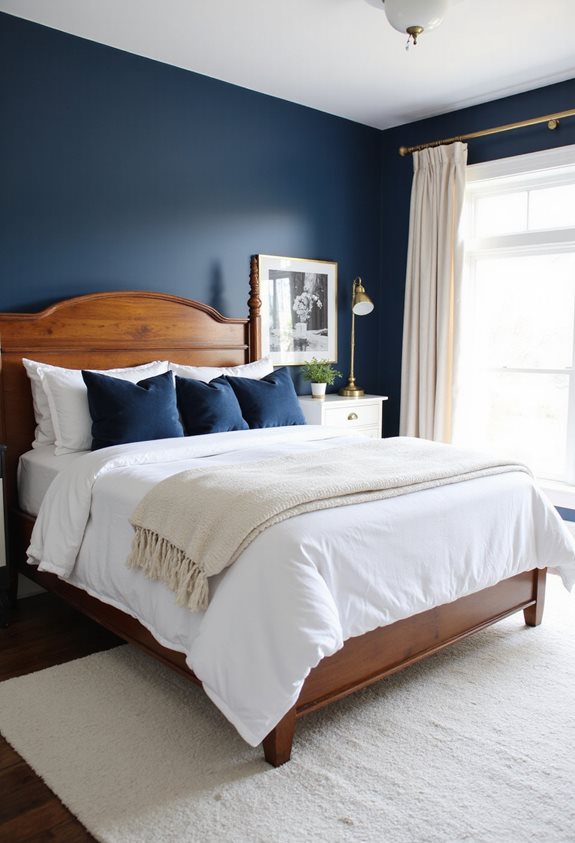 navy blue and white elegance