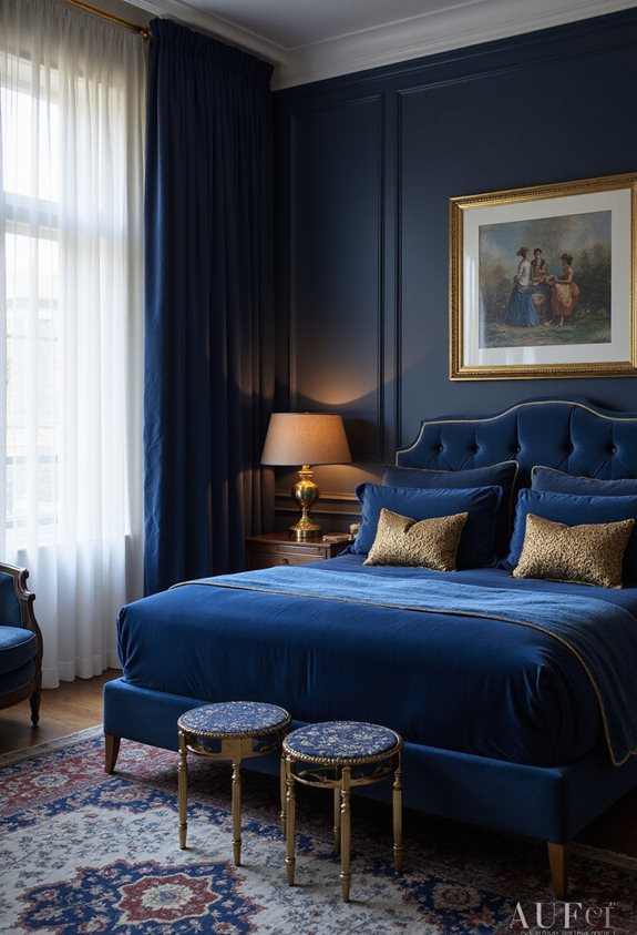 navy blue gold elegance