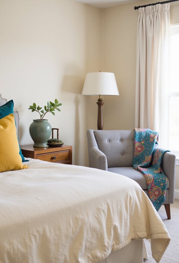 neutral base vibrant accents