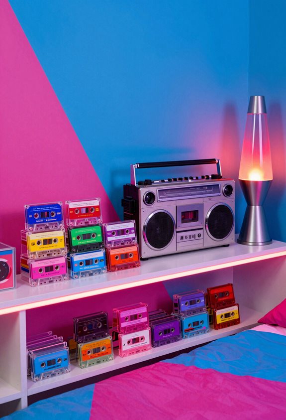 nostalgic cassette tape decor