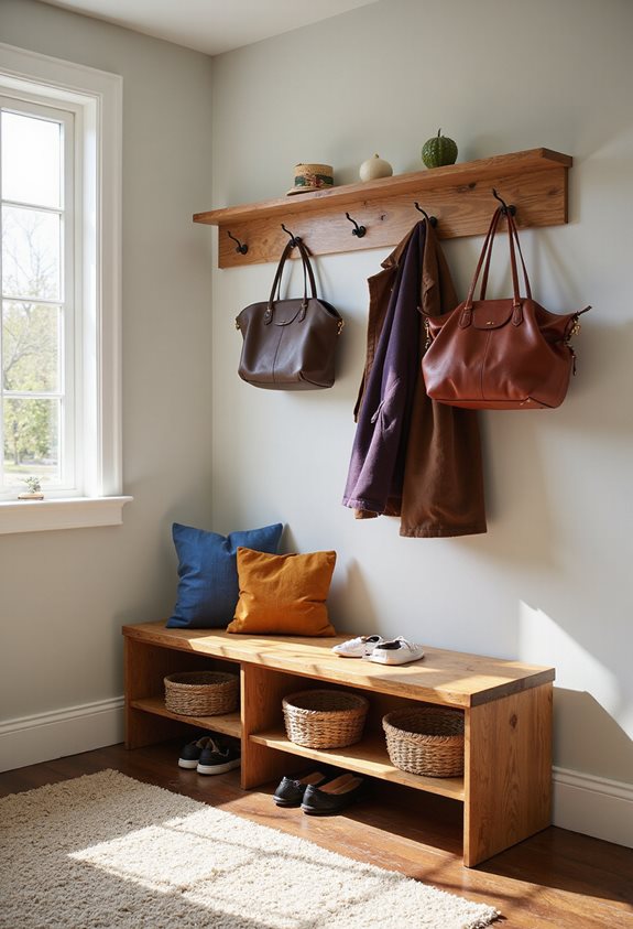 organize coats and bags