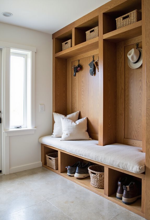 organized storage for entryway