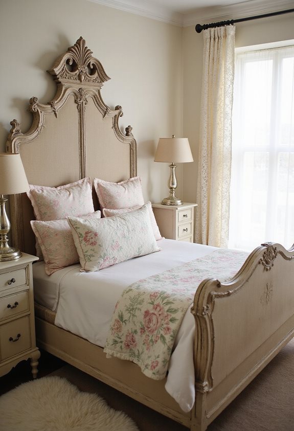 ornate cozy headboard charm