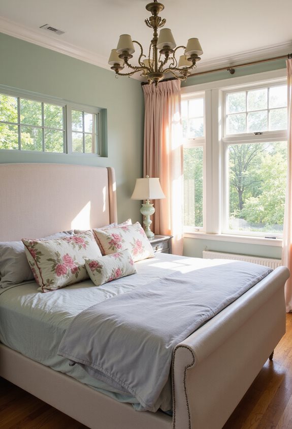pastel lamps create cozy ambiance