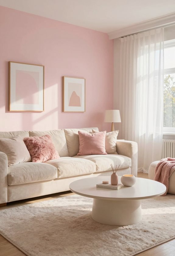 pastel pink cozy ambiance