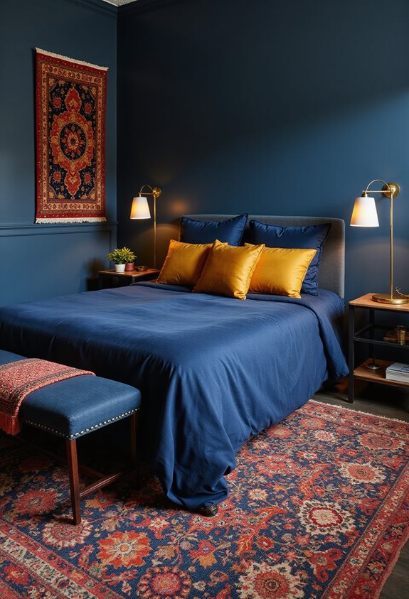 patterned rugs enhance coziness