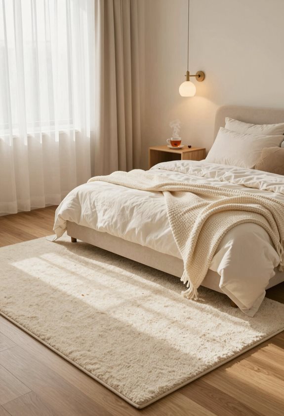 plush rugs enhance bedroom comfort