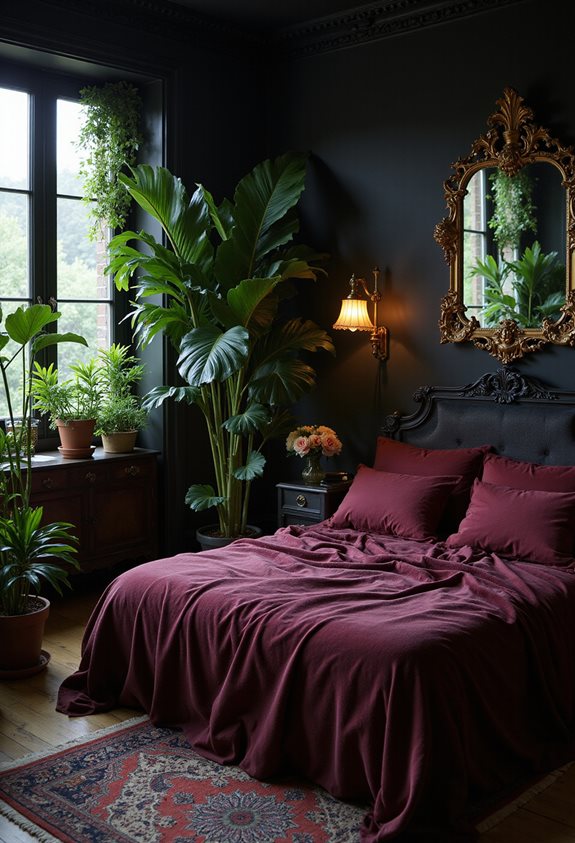 position deep green plants