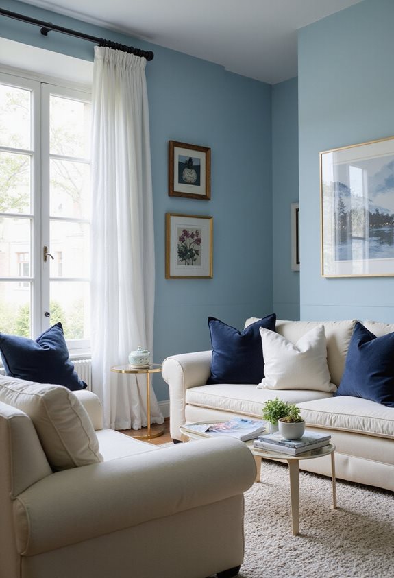 relaxing soft blue sanctuary