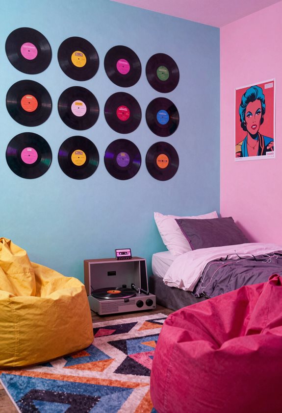 retro vinyl wall art
