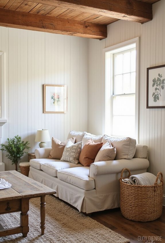 rustic beadboard and shiplap