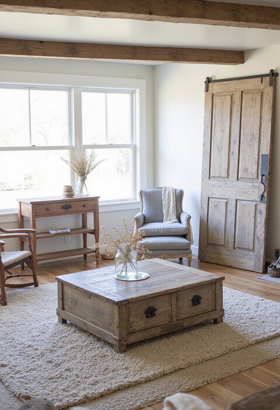 rustic charm with distressed wood