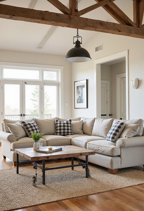 rustic metal and wood accents