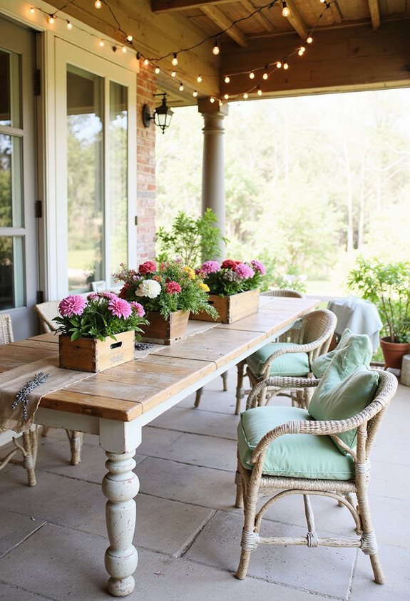 rustic porch wooden accents