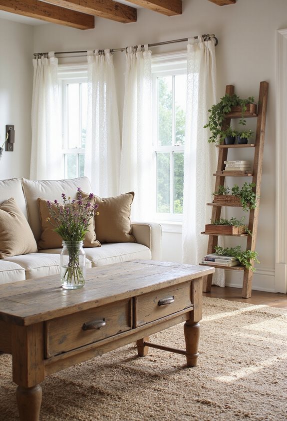 rustic wood creates warmth