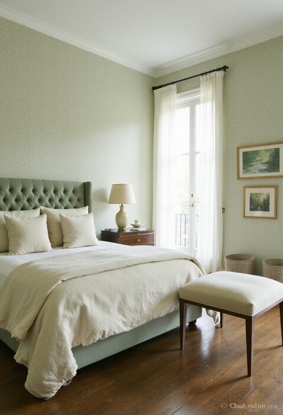 sage green and cream harmony