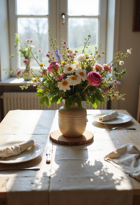 seasonal flowers brighten decor