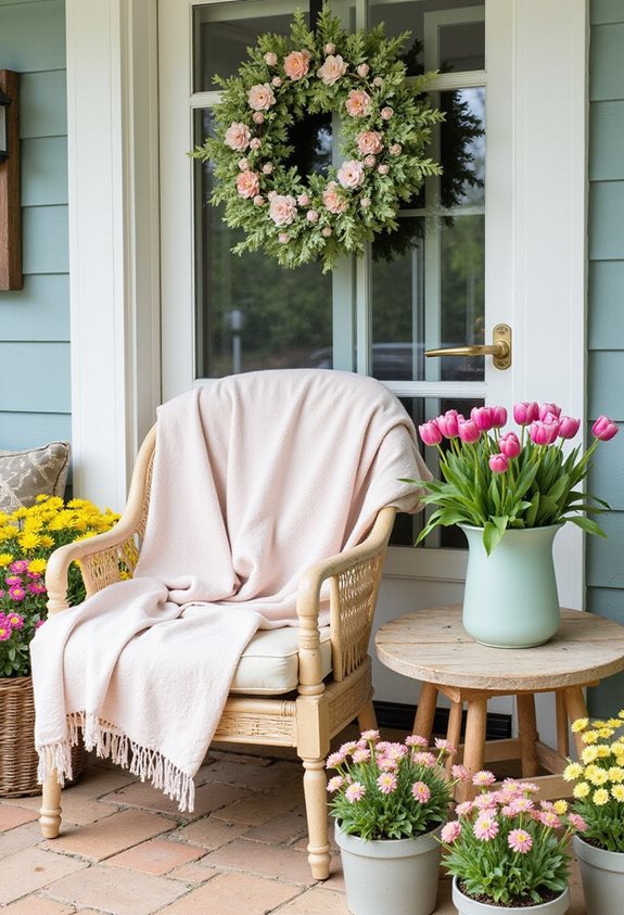 seasonal wreath door decor