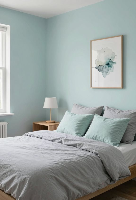 serene aqua and gray