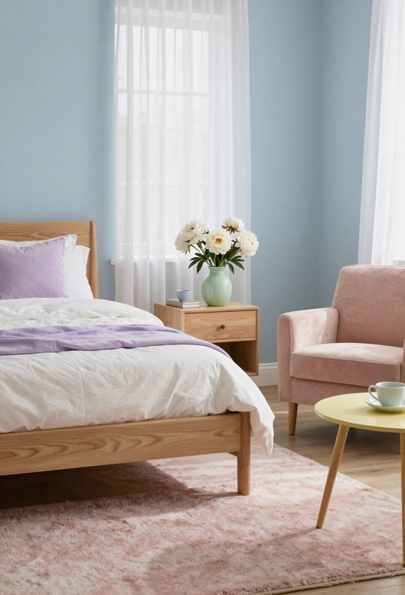 soft pastels enhance tranquility