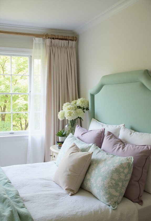 soft spring shade headboard