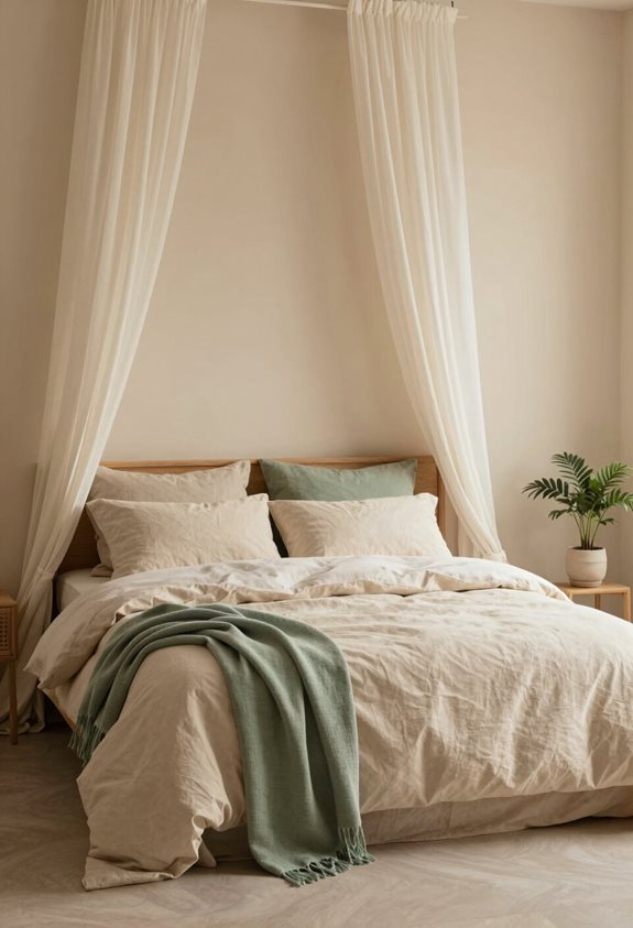 soothing nature inspired bedroom tones