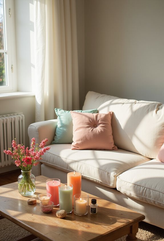 spring scented cozy candles