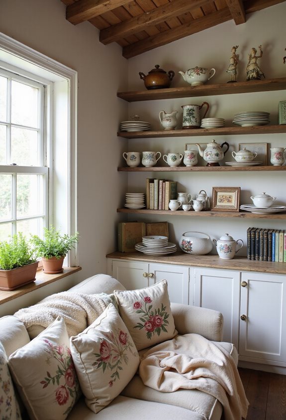 stylish accessible open shelving